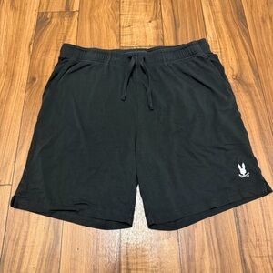 Psycho Bunny Soft Pima Cotton Shorts Black 8" Inseam Casual Men’s Large